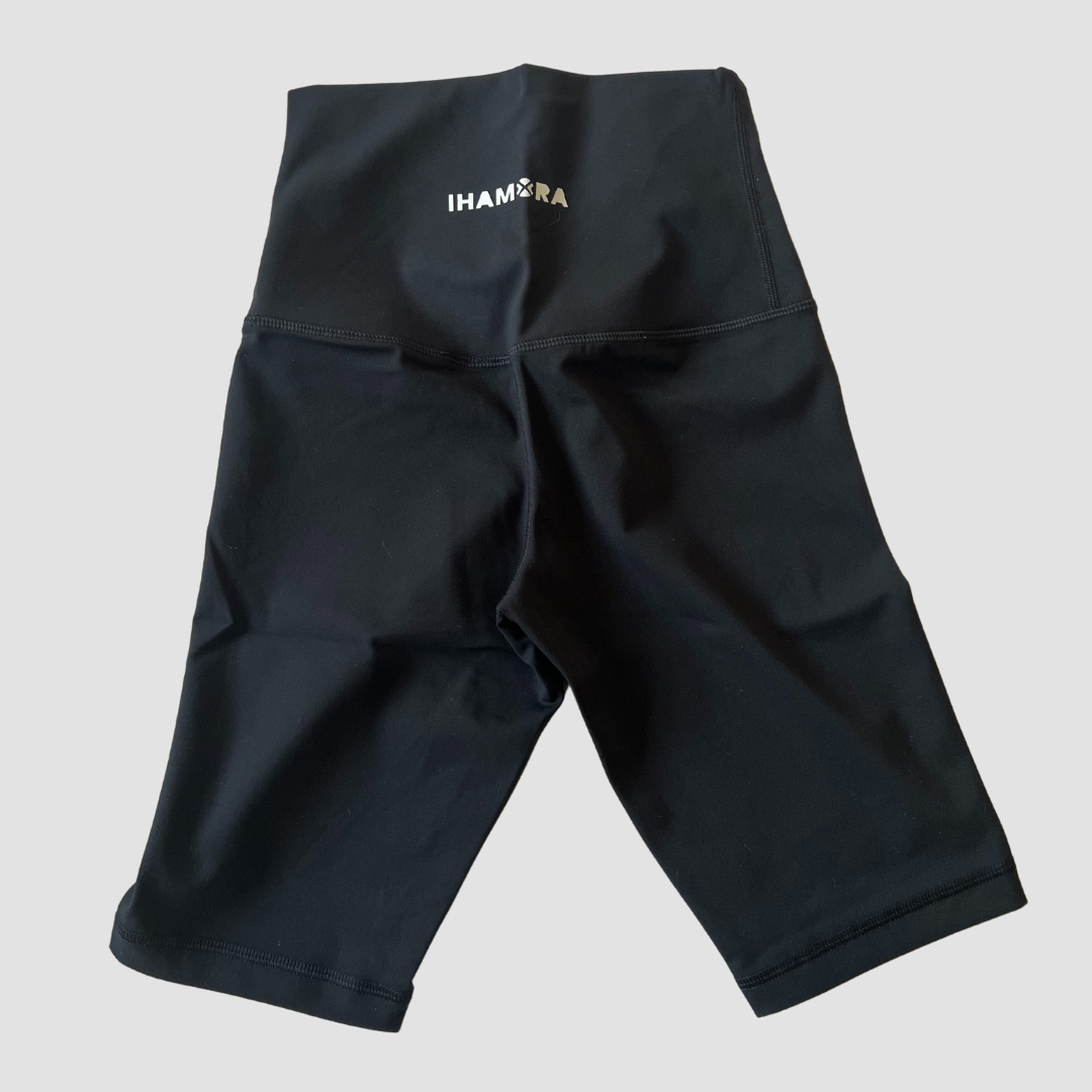 Bright high-waisted seamless gym shorts in bold colours, IHAMORA activewear XS–XL