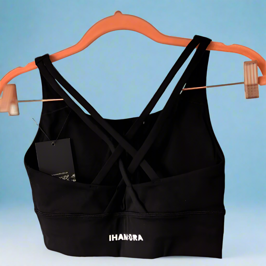 High Impact Sports Bra – Black, Supersoft & Seamless