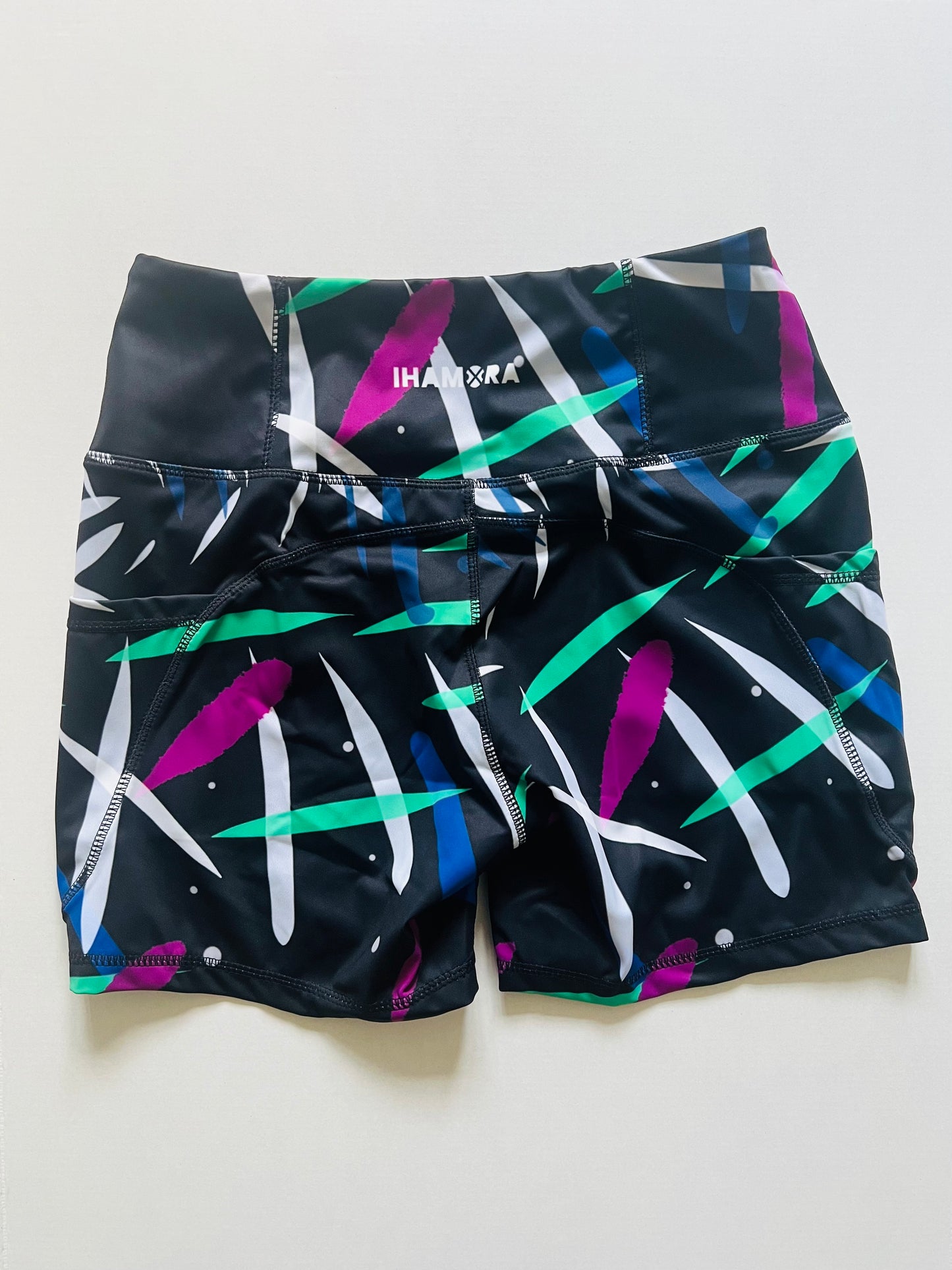 high-waisted bamboo gym shorts by IHAMORA