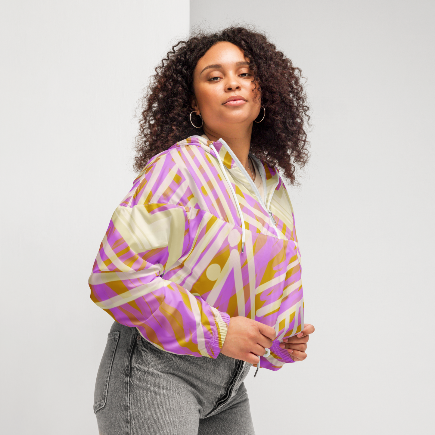 The Tribe Cropped Windbreaker Jacket