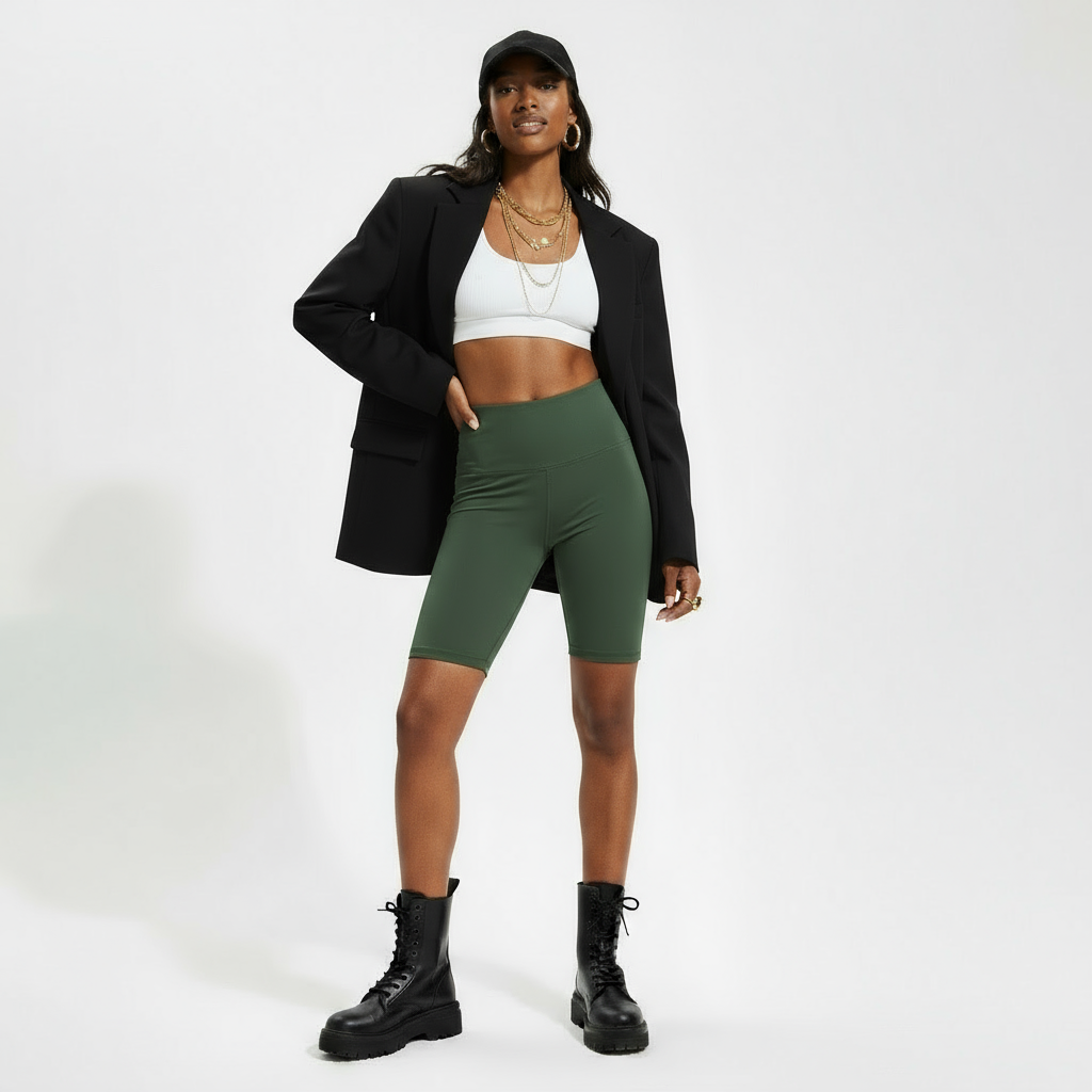 Essentials High-Waisted Seamless Shorts