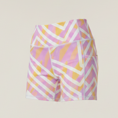 The Tribe Pink High-Waisted Pocket Shorts