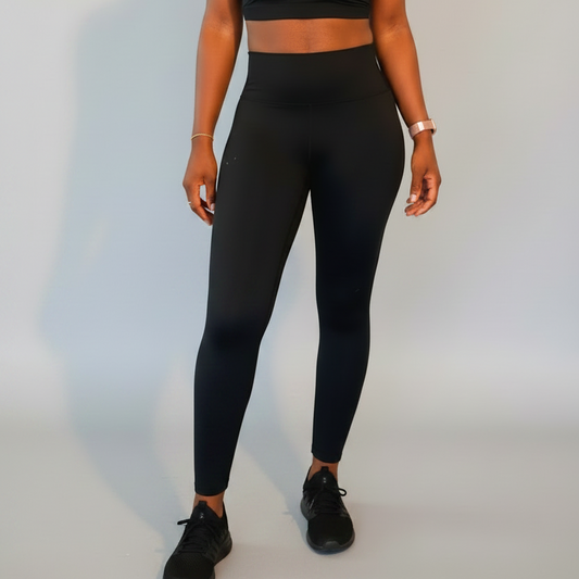 Seamless High-Waisted Workout Leggings – Black, Comfortable & Bold
