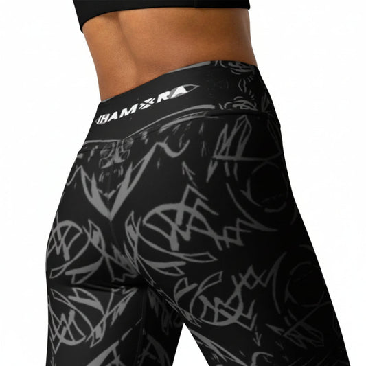 The Head Night high-waisted leggings with signature ‘The Head’ design, seamless four-way stretch fabric, IHAMORA activewear XS–4XL
