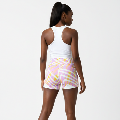 The Tribe – Pink High Waisted Pocket Shorts