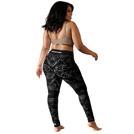 The Head Night high-waisted leggings with signature ‘The Head’ design, seamless four-way stretch fabric, IHAMORA activewear XS–4XL