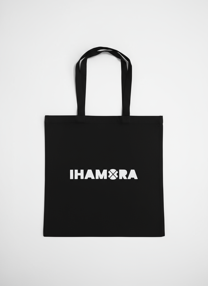 Eco-Friendly IHAMORA Cotton Tote Bag – Reusable Shopping Bag
