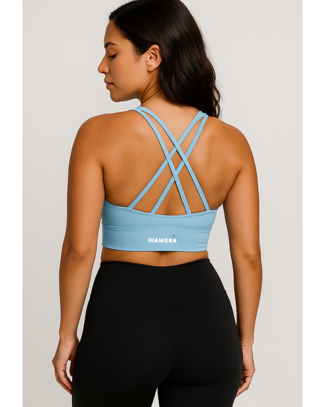 High Impact Sports Bra – Cool Blue, Supersoft & Seamless