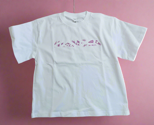 Relaxed Boxy Tee - Premium 100% Combed Cotton - IHAMORA LOGO - LIME ON BLACK & PINK ON WHITE