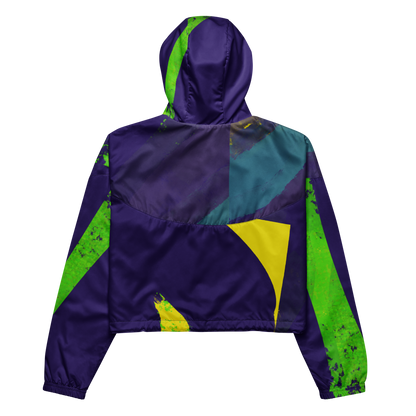 Blue Marlin Cropped Windbreaker Jacket