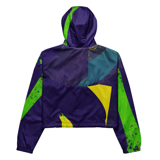 Blue Marlin Cropped Windbreaker Jacket