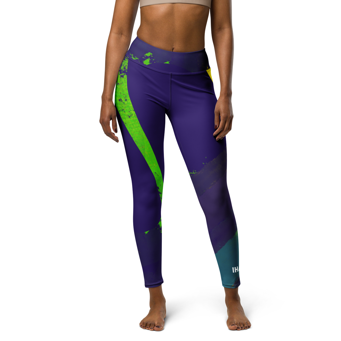Blue Marlin High-Waisted Gym Leggings