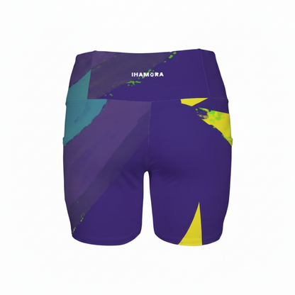 Blue Marlin High-Waisted Gym Shorts