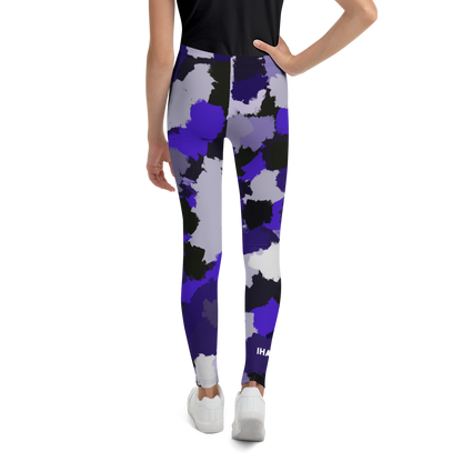 Girl's Blue Camo Signature Seamless Leggings - Soft, Stretchy, and Stylish Activewear